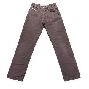 DIESEL Jeans Mens 28x29 Phazer Purple Button Fly Straight Distressed  Italy